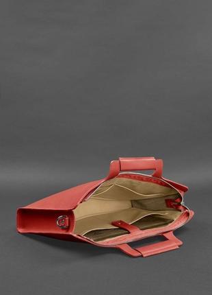 Женская кожаная сумка для ноутбука и документов красная bn-bag-36-red5 фото