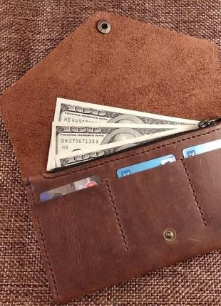 Класичний гаманець з вінтажній шкіри