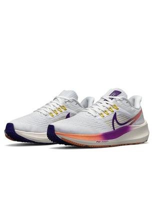 Женские кроссовки nike air zoom white purple белые легкие спортивные кроссовки весна лето для бега4 фото