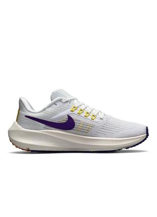 Женские кроссовки nike air zoom white purple белые легкие спортивные кроссовки весна лето для бега9 фото