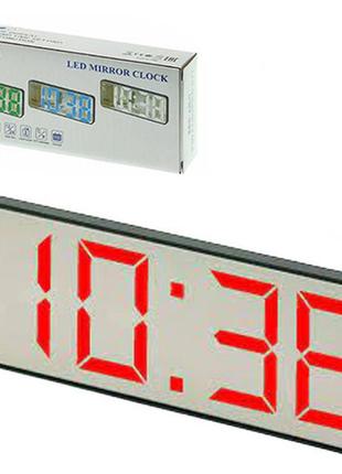 Часы сетевые vst-898-1, красные, температура, usb