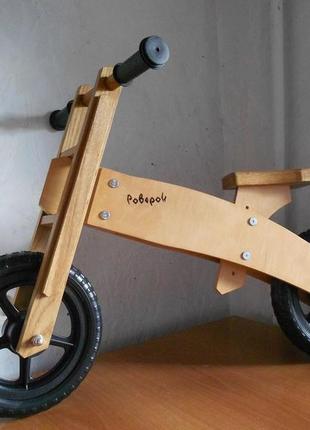 Роверок, дерев'яний велобіг від (беговел), wood balance bike1 фото