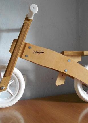 Роверок, деревянный велобег (беговел), wood balance bike2 фото