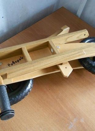 Роверок, дерев'яний велобіг від (беговел), wood balance bike4 фото