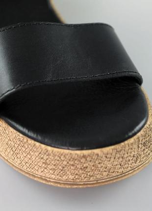 Босоніжки шкіра натуральна сандалі жіночі чорні 5882634 фото