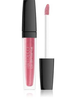 Artdeco lip brilliance тон- 64 brilliant rose kiss блиск для губ стійкий артдеко long-lasting lip gloss1 фото