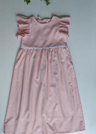 Дитяче платье із льону7 фото