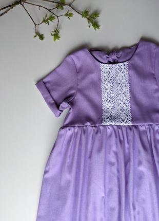Дитяче платье із льону5 фото