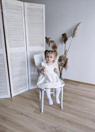 Дитяче платье із льону3 фото