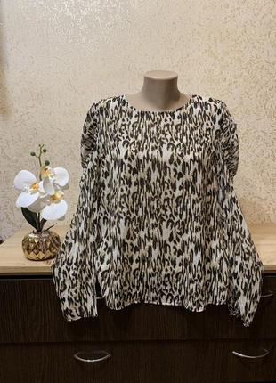 Полупрозрачная легкая блузка 50-54