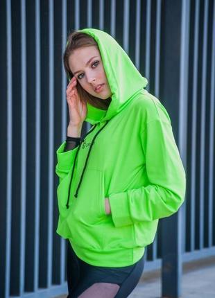 Свитшот  up neon green4 фото