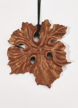 «листок виноградний», кулон ручної роботи\кулон ручної роботи\авторські прикраси ручної роботи