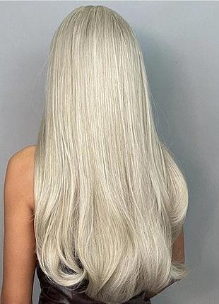 Парик блонд с челкой, парик длинные волосы