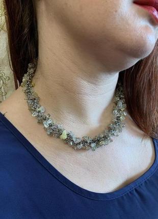 Намисто з крихти рутилового кварца