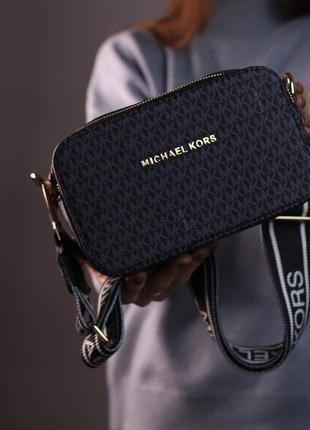 Жіноча сумка michael kors gray/black, женская сумка, брендова сумка, майкл корс сіра/чорна