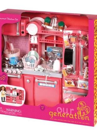 Our generation набір меблів - кухня для гурманів, 94 аксесуари, рожева1 фото