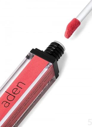 Aden cosmetics 05 satin effect lipstick сатинова помада для губ 05 bright coral аден3 фото