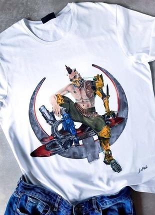Мужская футболка с персонажем из игры quake1 фото