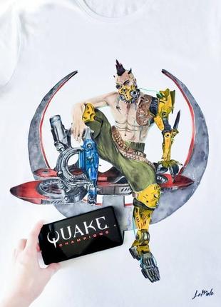 Мужская футболка с персонажем из игры quake2 фото