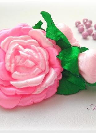 Прикраса для волосся "рожева троянда"