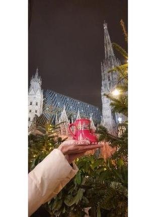 Колекційна керамічна чашка привезена з австрії м відень з різдвяного ярмарку 20231 фото