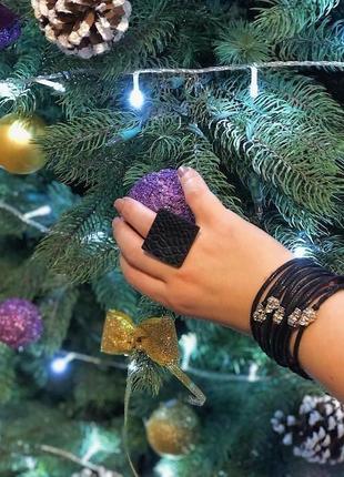 Кольцо из натуральной кожи