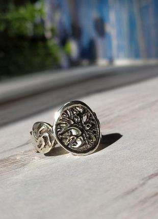 Серебряное кольцо "иггдрасиль"2 фото