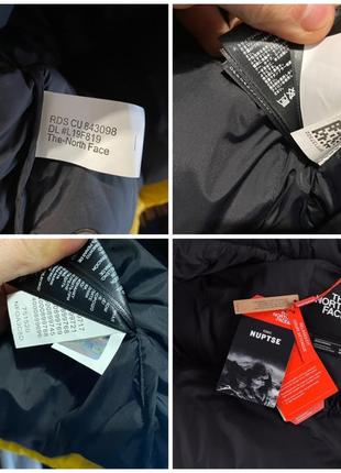 Зимний пуховик tnf 700 the north face 1996 nuptse тнф норт фейс желтый6 фото