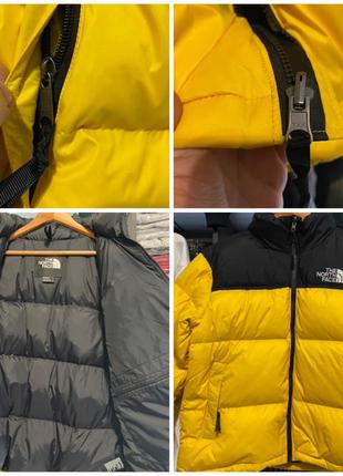 Зимний пуховик tnf 700 D и VR очки 1996 nuptse тнф норт фейс желтый5 фото