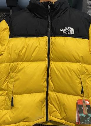 Зимний пуховик tnf 700 the north face 1996 nuptse тнф норт фейс желтый4 фото