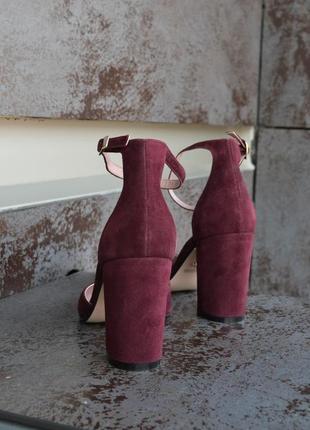 Kylie burgundy - туфли на устойчивом каблуке3 фото