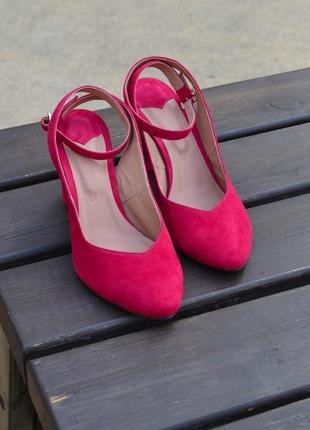 Lilu pink - босоножки на устойчивом каблуке5 фото