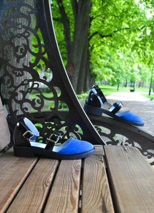 Thea blue - кожаные сандалии3 фото