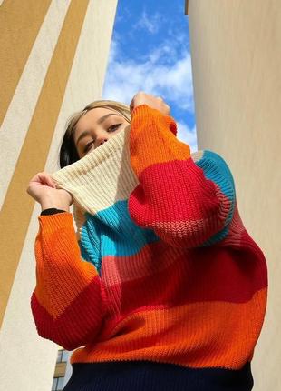 Вязаный свитер из хлопка2 фото