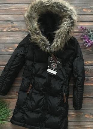 Зимнее пальто для девочки geographical norway1 фото