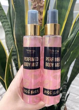 Спрей-мист для тела с шиммером top beauty perfumed body mist 100 мл kiss body