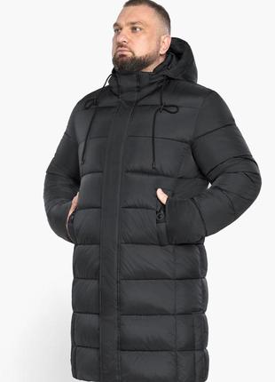 Зимняя чёрная куртка мужская с качественной фурнитурой модель 63518 (остался только 52(xl))4 фото