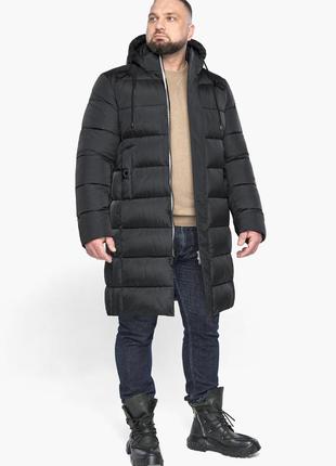 Зимняя чёрная куртка мужская с качественной фурнитурой модель 63518 (остался только 52(xl))6 фото