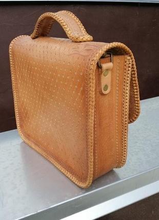 Жіноча сумка з натуральної шкіри ручної роботи3 фото