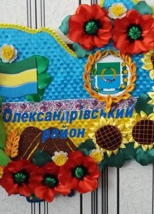 Декоративное панно "карта олександровского района1 фото