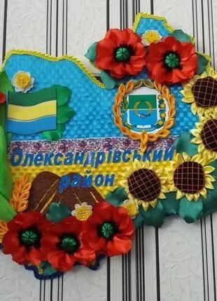 Декоративное панно "карта олександровского района3 фото