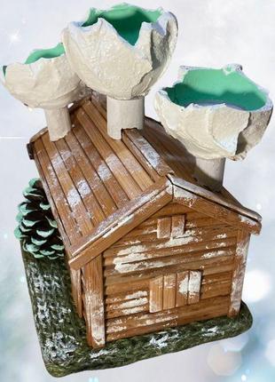 Рождественский деревянный домик4 фото