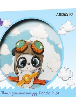 Ardesto набір дитячого посуду panda pilot 3 пр., порцеляна2 фото