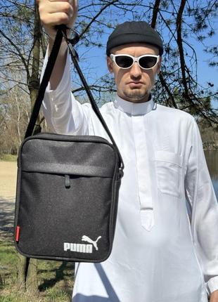Мужская барсетка черная сумка через плечо puma пума1 фото