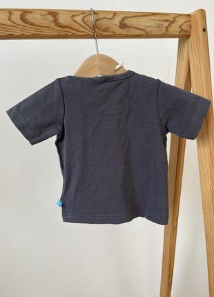 Новая базовая футболка для мальчика 62 серая футболка для новорожденного7 фото