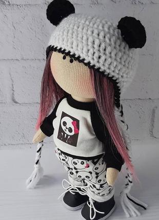 Текстильная кукла панда3 фото