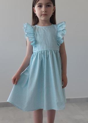 Бавовняна сукня для дівчинки2 фото