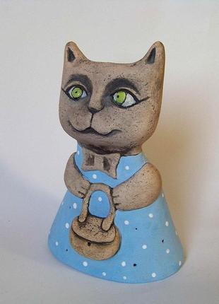 Статуэтка кошки керамическая.2 фото