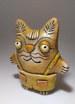 Статуетка кота. кераміка.3 фото