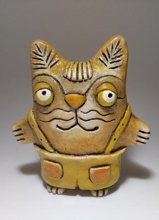 Статуетка кота. кераміка.1 фото